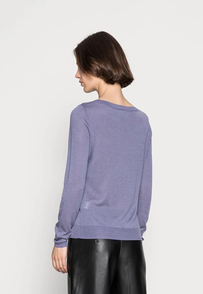 Pulls De Golf ANNA FIELD Anna Field Silk Blend Jumper Bleu Grise Femme | VBZ-6087519